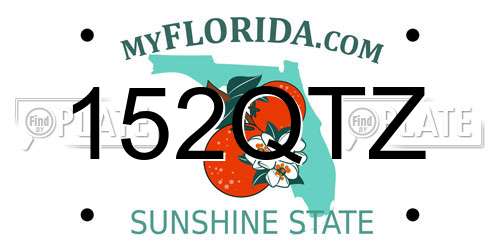152QTZ Florida License Plate