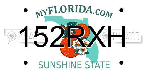 152RXH Florida License Plate