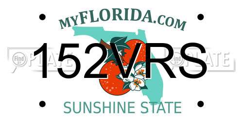 152VRS Florida License Plate
