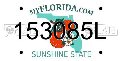 153085L Florida License Plate