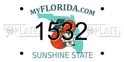 1532 Florida License Plate