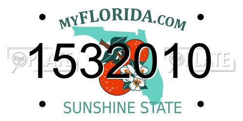 1532010 Florida License Plate