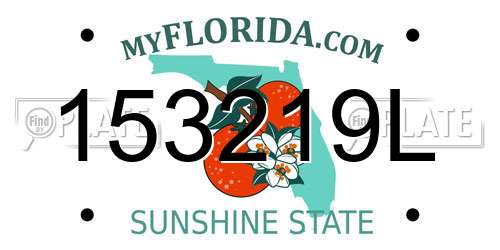 153219L Florida License Plate