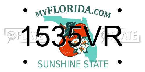1535VR Florida License Plate