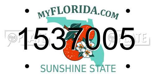 1537005 Florida License Plate