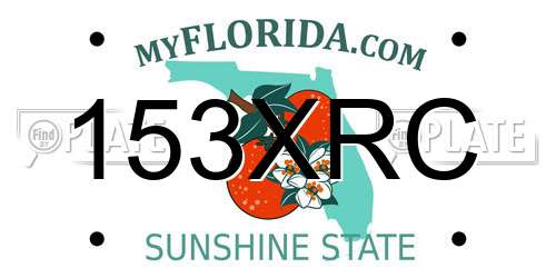 153XRC Florida License Plate