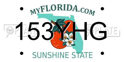 153YHG Florida License Plate