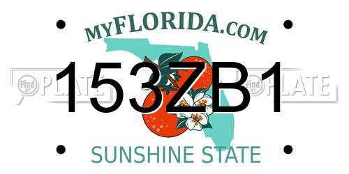 153ZB1 Florida License Plate