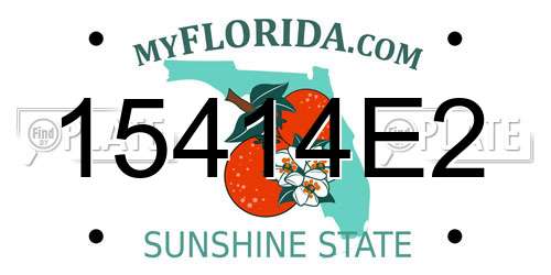 15414E2 Florida License Plate