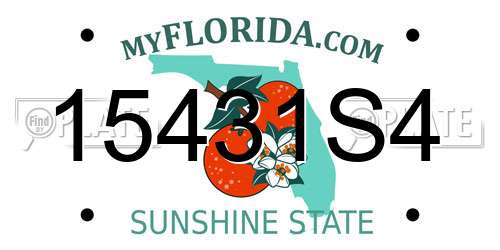 15431S4 Florida License Plate