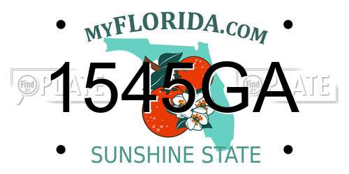 1545GA Florida License Plate