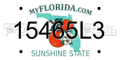 15465L3 Florida License Plate