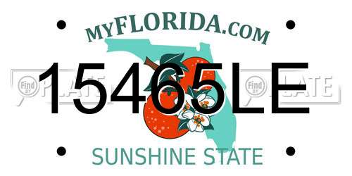 15465LE Florida License Plate