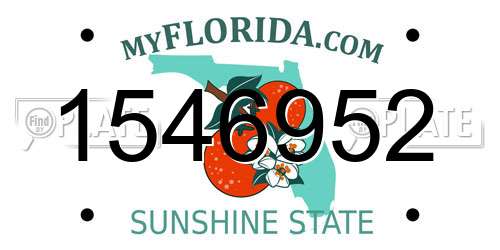 1546952 Florida License Plate