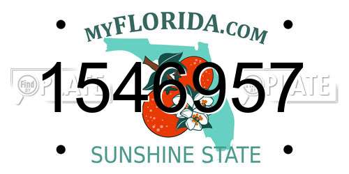 1546957 Florida License Plate
