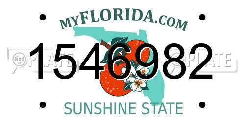 1546982 Florida License Plate