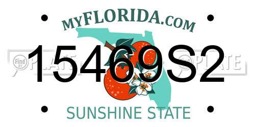 15469S2 Florida License Plate