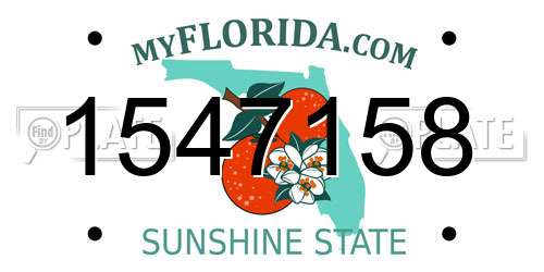 1547158 Florida License Plate