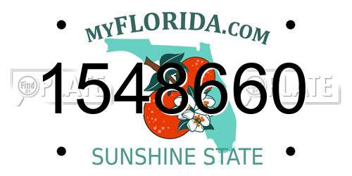 1548660 Florida License Plate
