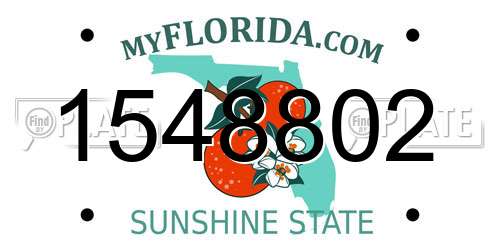 1548802 Florida License Plate