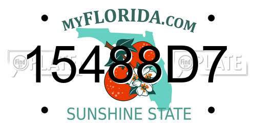 15488D7 Florida License Plate
