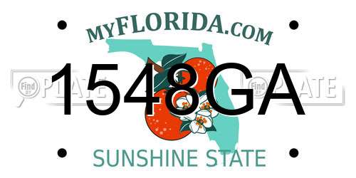 1548GA Florida License Plate