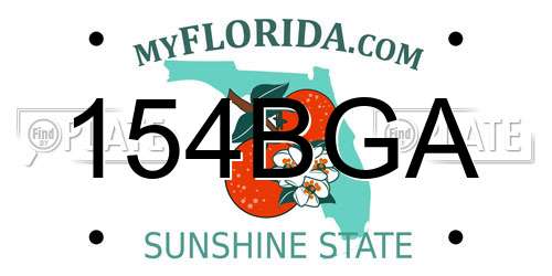 154BGA Florida License Plate
