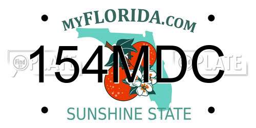 154MDC Florida License Plate