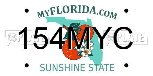 154MYC Florida License Plate