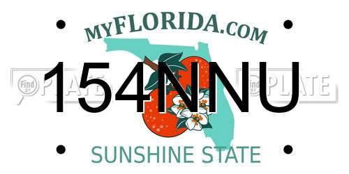 154NNU Florida License Plate