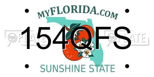 154QFS Florida License Plate