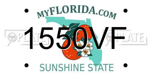 1550VF Florida License Plate