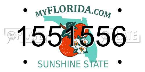 1551556 Florida License Plate