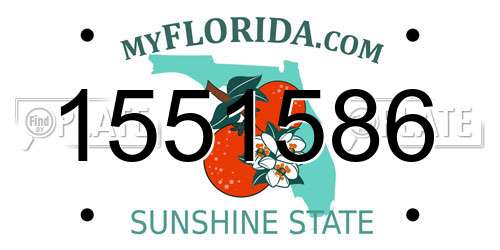 1551586 Florida License Plate