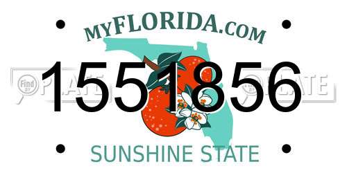 1551856 Florida License Plate