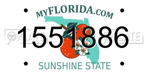 1551886 Florida License Plate