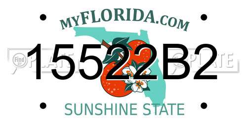15522B2 Florida License Plate