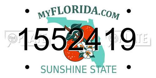 1552419 Florida License Plate