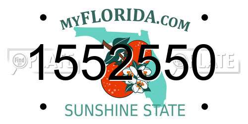 1552550 Florida License Plate