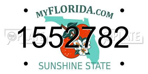 1552782 Florida License Plate