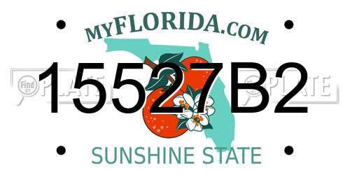 15527B2 Florida License Plate