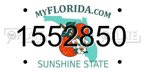 1552850 Florida License Plate