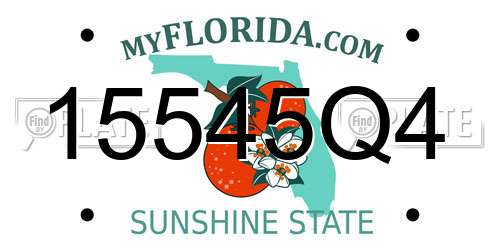 15545Q4 Florida License Plate