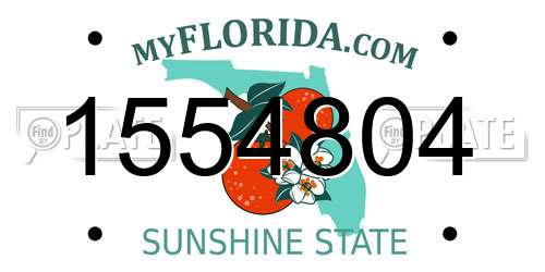 1554804 Florida License Plate
