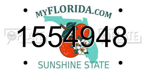 1554948 Florida License Plate