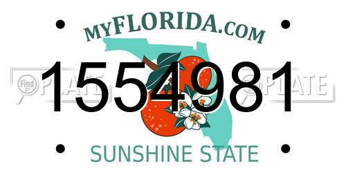 1554981 Florida License Plate