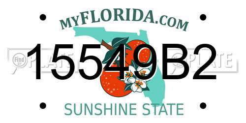 15549B2 Florida License Plate