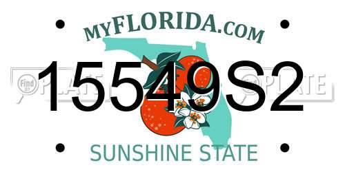 15549S2 Florida License Plate