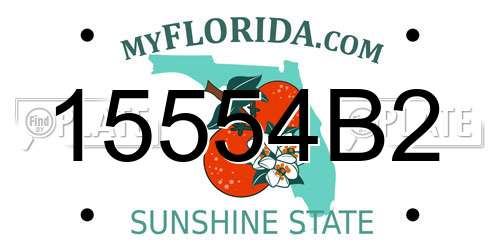15554B2 Florida License Plate