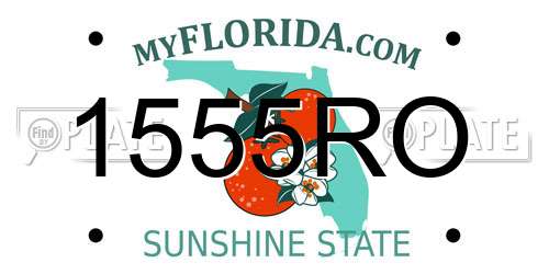 1555RO Florida License Plate